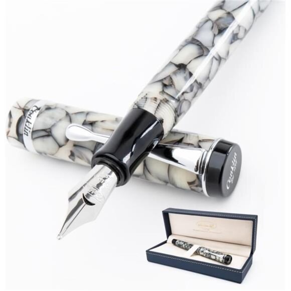Fountain Pen Cracked Ice - Extra Fine Nib, Precision Writing